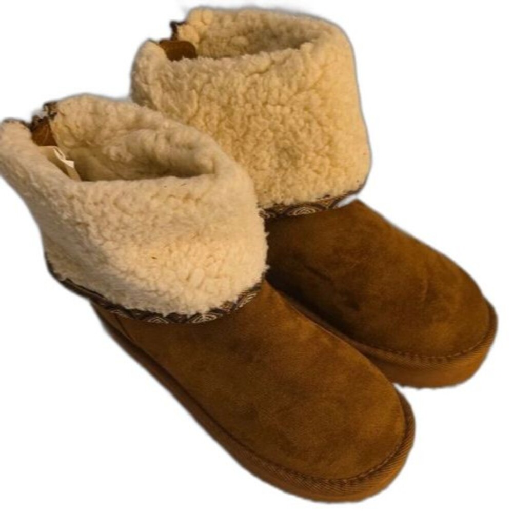 Fleece Lined Platform Foldover Boots Size Womens 6